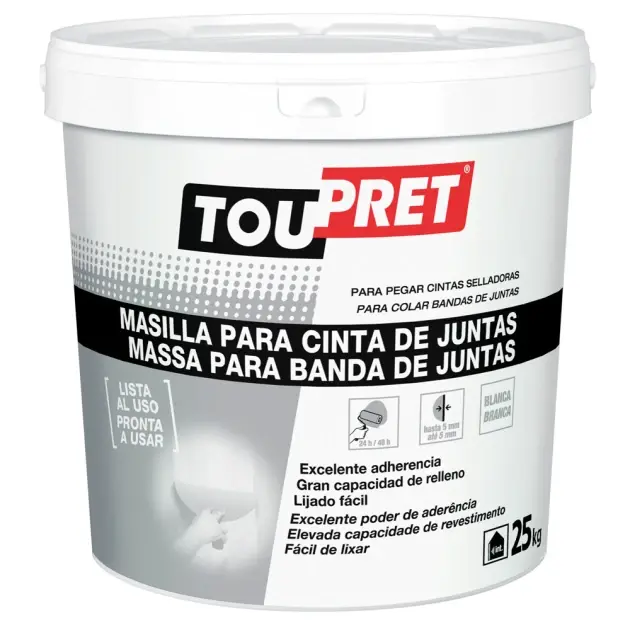 Masilla para cintas juntas lista al uso 25 kg toupret