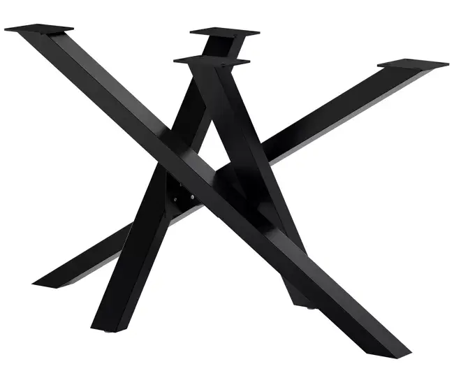 Patas de mesa Finney Metálico Negro 60X120X72 cm