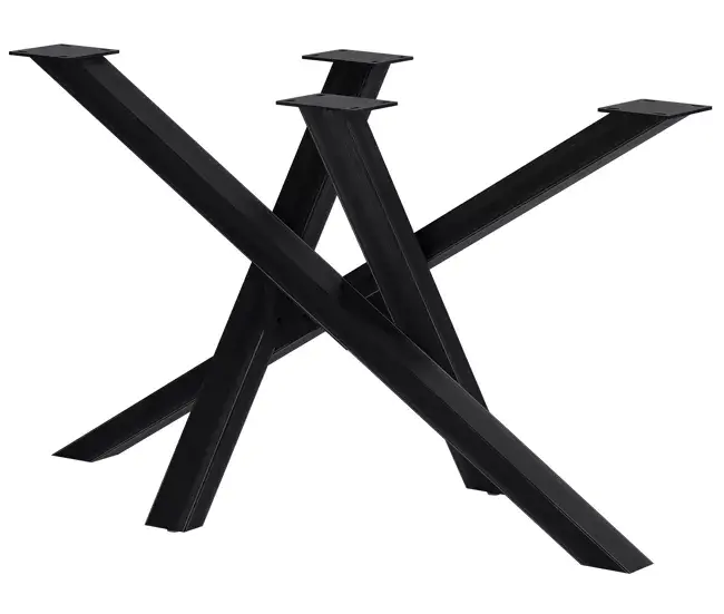 Patas de mesa Finney Metálico Negro antiguo 60X120X72 cm