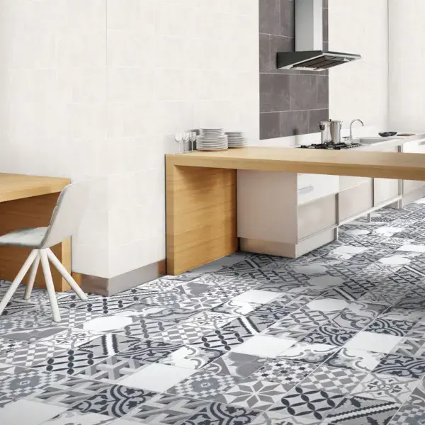 Pavimento porcelánico Delicati gris decor 45 x 45 cm colours