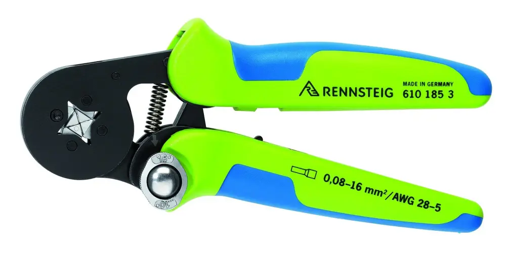 Rennsteig 610 185 3 - Crimpadora autoajustable Rennsteig para punteras huecas de 0,08 10/16 mm2 (crimpado en cuadradillo) ...