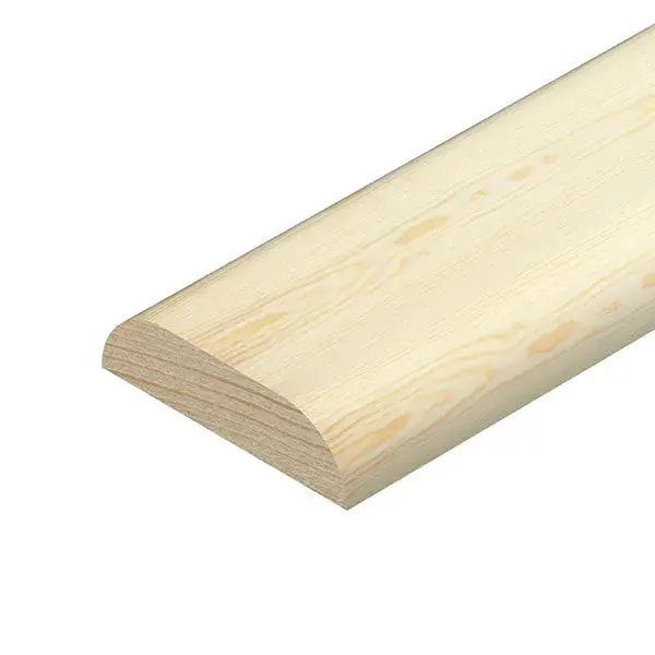 Moldura de madera de pino natural 240 x 3,4 x 0,8 cm