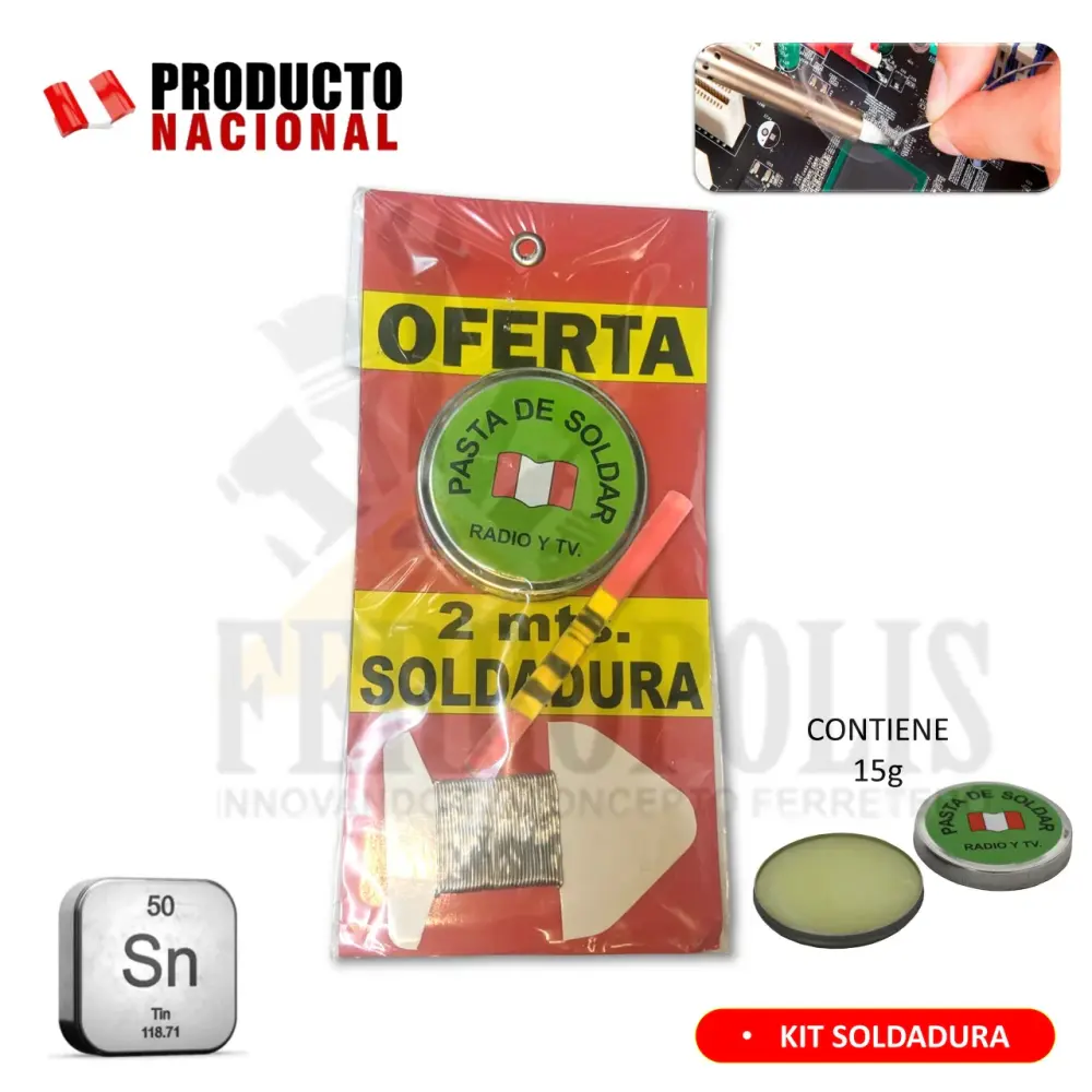 KIT SOLDADURA ESTAÑO + PASTA SOLDAR