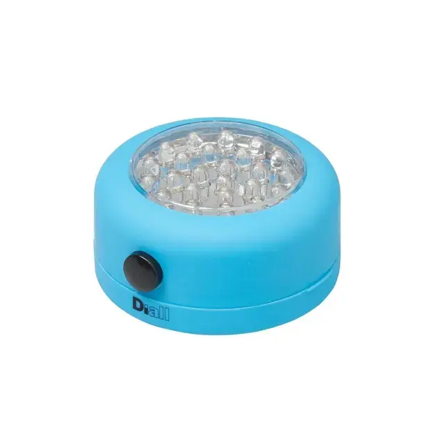Linterna redonda 24 leds diall azul