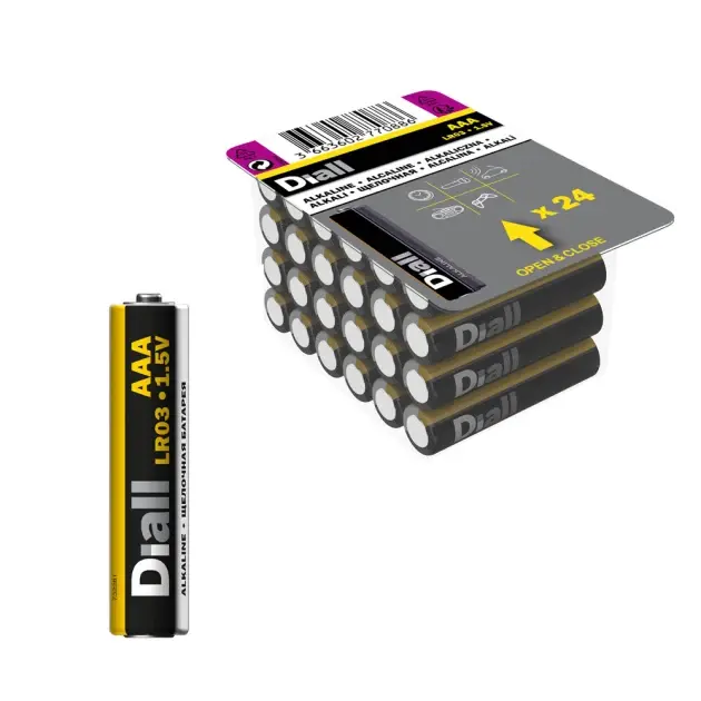 Pack 24 pilas alcalinas aaa diall