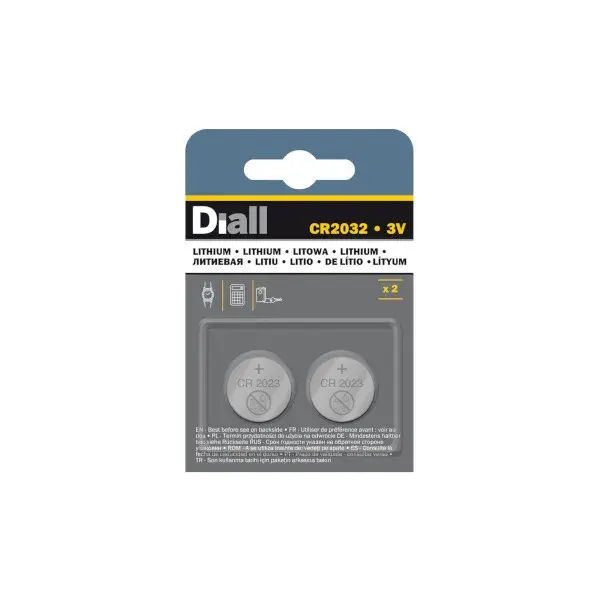 Pack 2 pilas de litio cr2032 diall