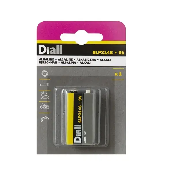 Pila alcalina 9 v diall