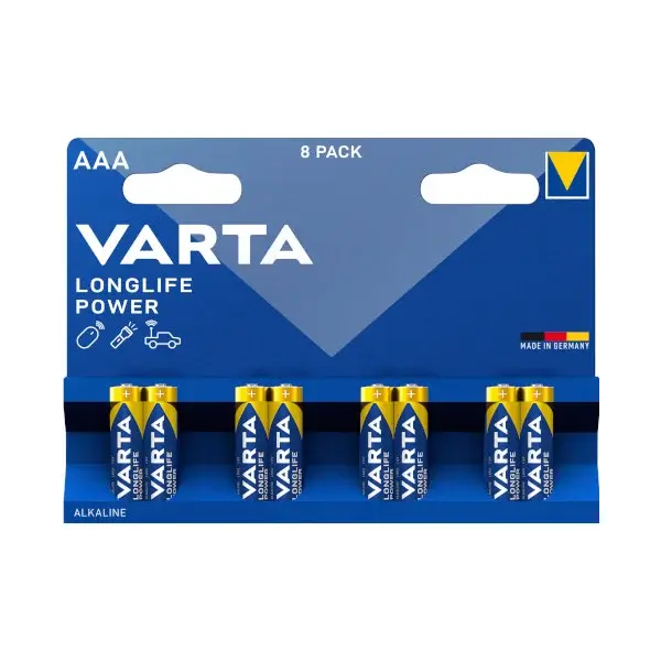 Pack 8 pilas alcalinas aaa varta