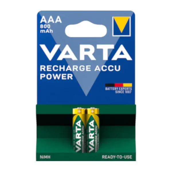 Pack 2 pilas recargables aaa varta