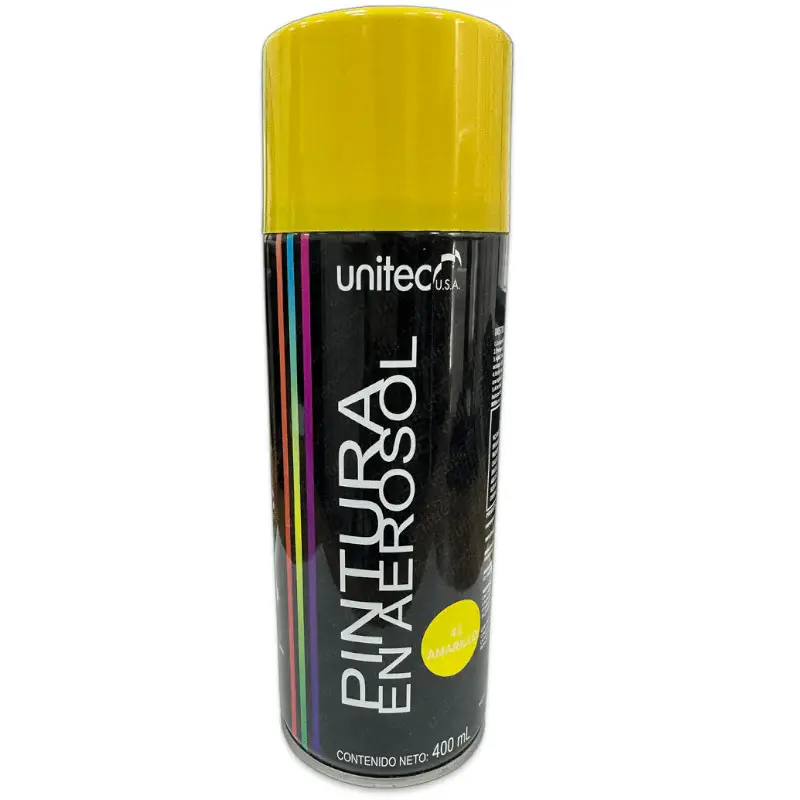 Base Agua Antihongos Pintura En Spray - Aerosol UNITEC 400G Color Amarillo #41