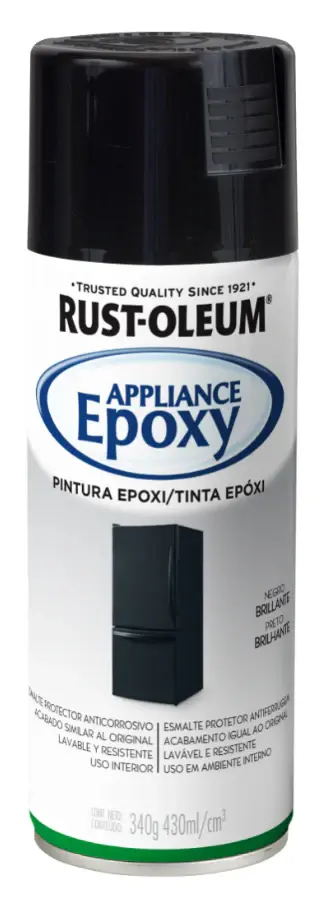 Pintura en aerosol epoxy para electrodomesticos - negro luminoso