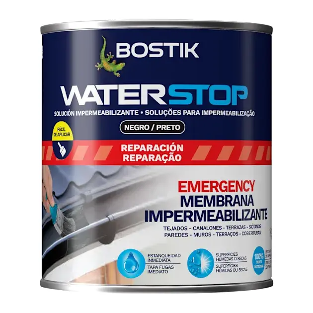 Impermeabilizante Waterstop 1 Kg negro Bostik
