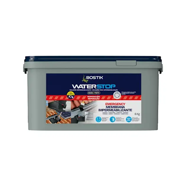 Impermeabilizante Waterstop 6 Kg negro Bostik