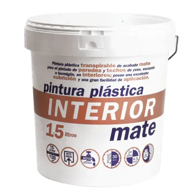 Pintura plastica blanca mate 15l