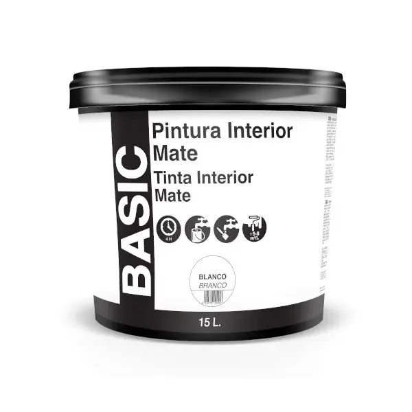 Pintura plástica blanca mate 15 L