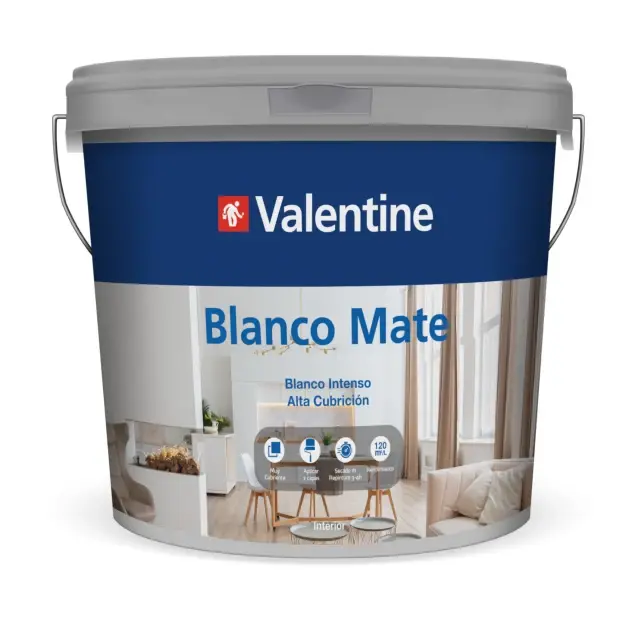 Pintura interior blanca valentine 4l