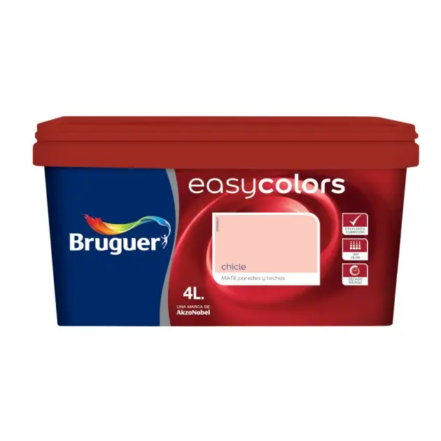 Pintura color easycolors chicle 4l bruguer