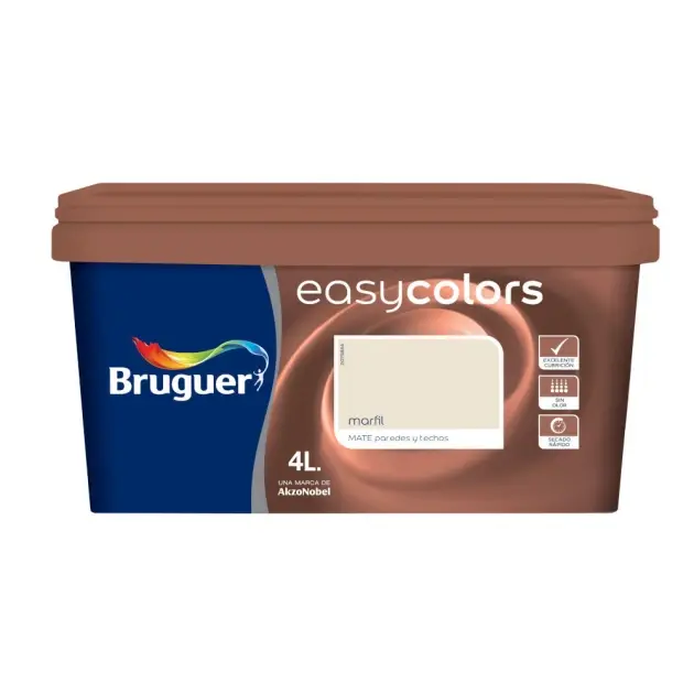 Pintura color easycolors marfil 4l bruguer