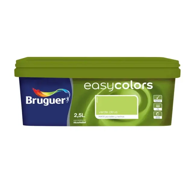 Pintura color easycolors verde citrus 2,5l bruguer