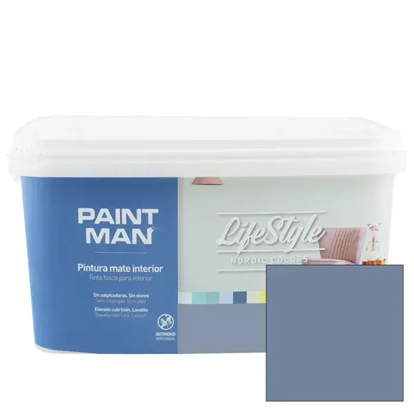 Pintura interior Lifestyle Nordic azul ceniza 4 L Paintman