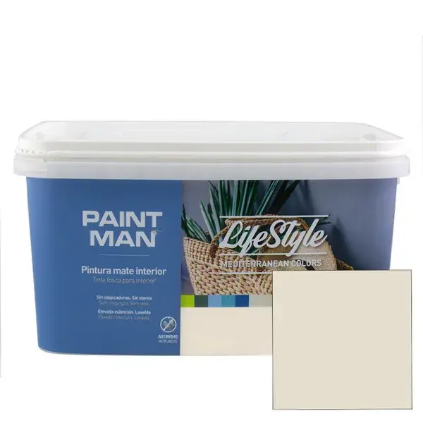 Pintura interior paintman lifestyle mediterranean blanco almendra 4l