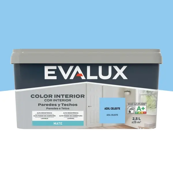 Pintura interior azul celeste 2,5 L Evalux