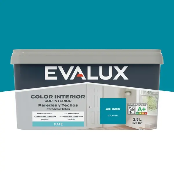 Pintura interior azul riviera 2,5 L Evalux