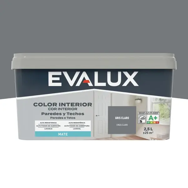Pintura interior gris claro 2,5 L Evalux