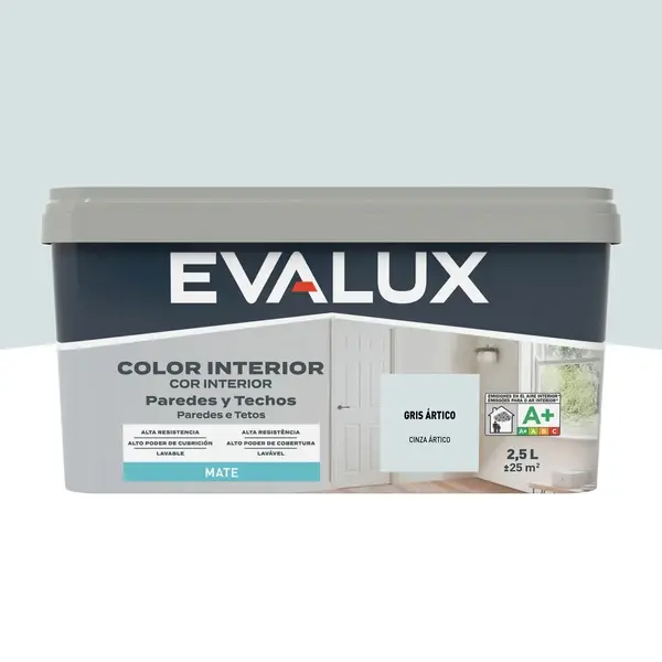 Pintura interior gris ártico 2,5 L Evalux