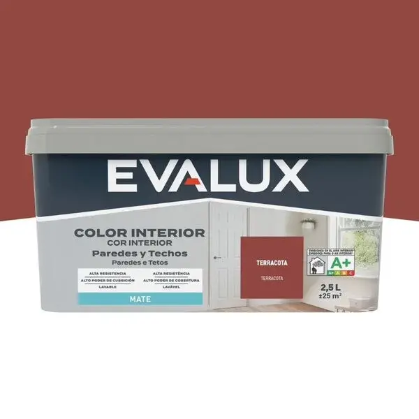 Pintura interior terracota 2,5 L Evalux