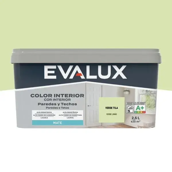 Pintura interior verde tila 2,5 L Evalux