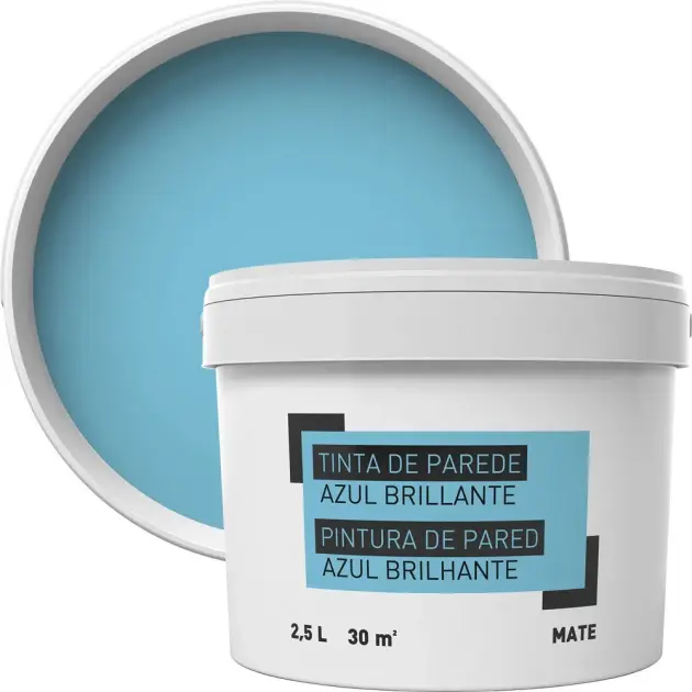 Pintura para paredes azul brillante 2,5 l