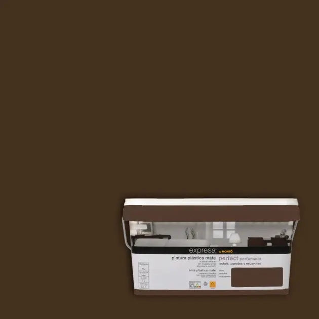 Pintura para paredes expresa marron acogedor 4 l