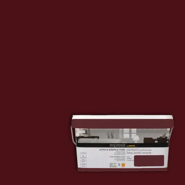Pintura para paredes expresa rojo granate 4 l