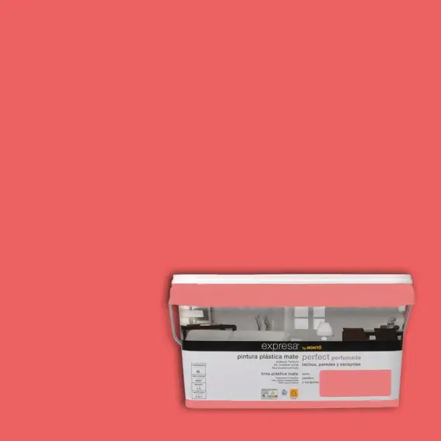 Pintura para paredes expresa rojo vida 4 l