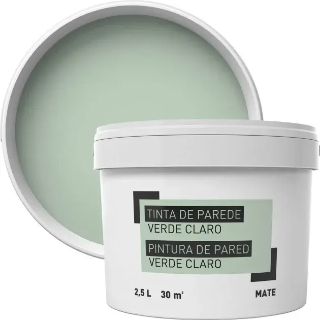 Pintura para paredes verde claro 2,5 l