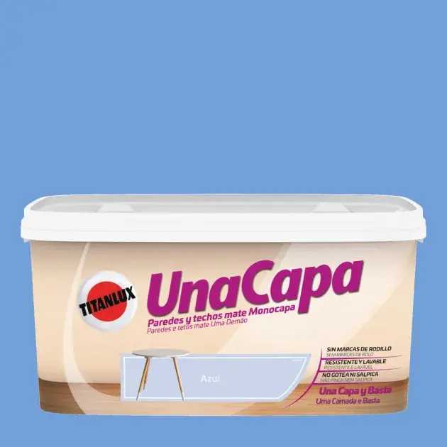 Pintura color una capa azul 4l Titan