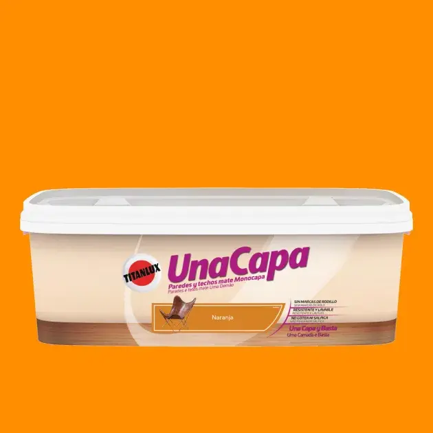Pintura color una capa naranja 2,5l Titan