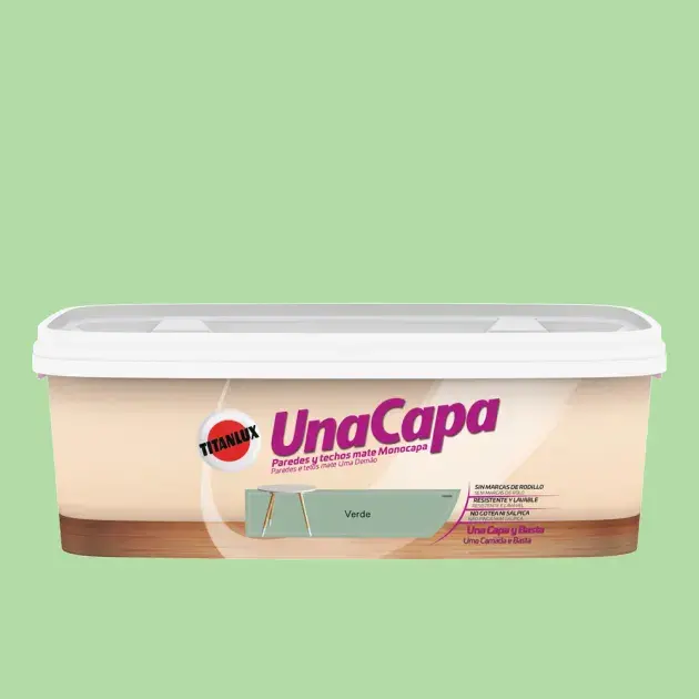 Pintura color una capa verde 2,5l Titan