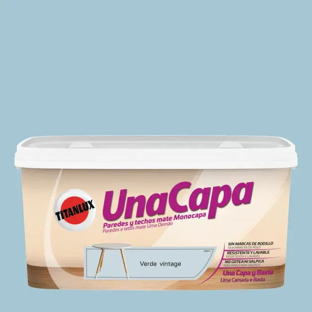 Pintura color una capa verde vintage 4l Titan