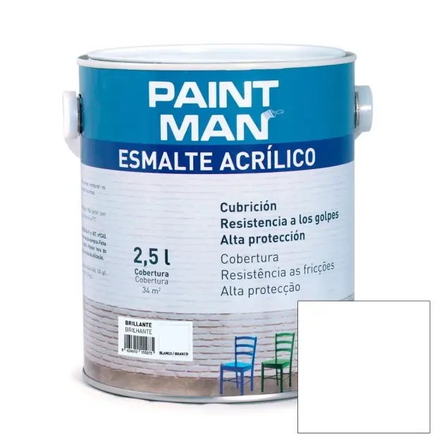Esmalte acrílico paintman brillante blanco 2,5 l