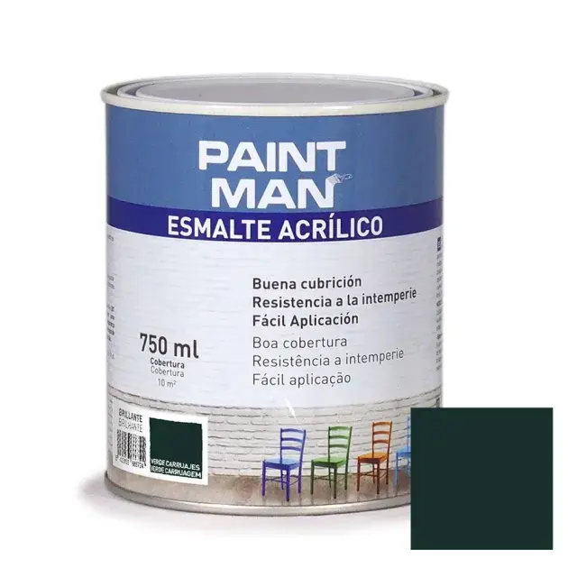 Esmalte acrílico paintman brillante verde carruajes 750 ml