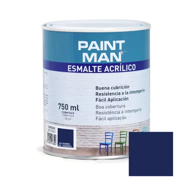 Esmalte acrílico satinado azul marino 750 ml