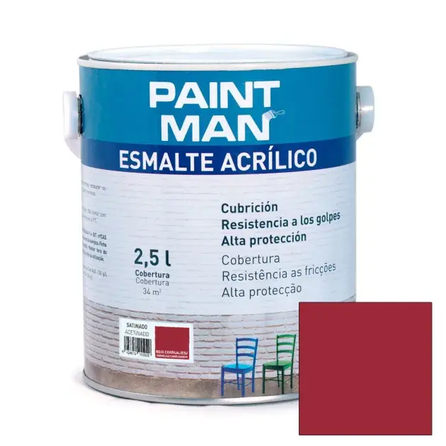 Esmalte acrílico satinado paintman rojo carruajes 2,5 l