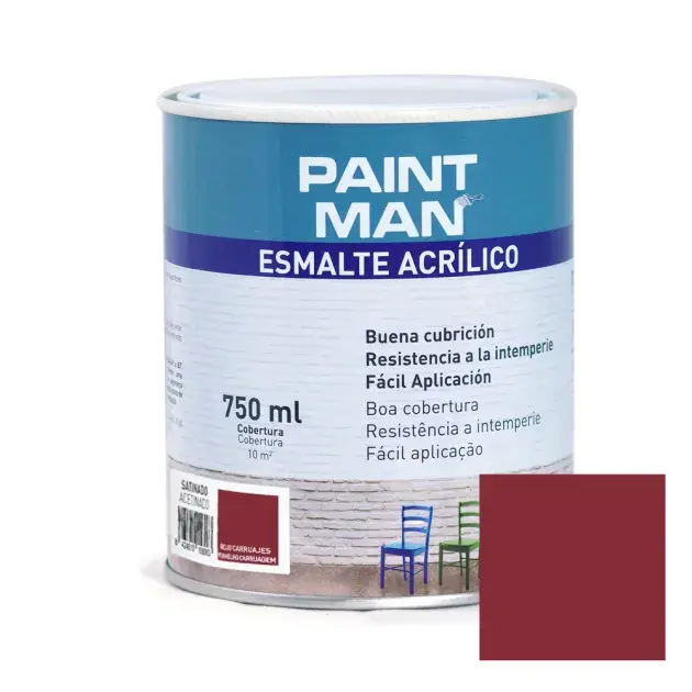Esmalte acrílico satinado paintman rojo carruajes 750 ml