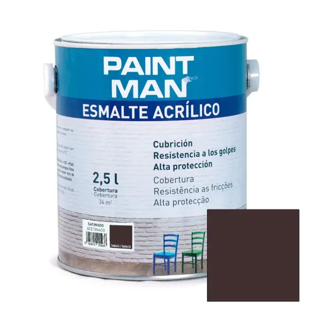 Esmalte acrílico satinado paintman rojo tabaco 2,5 l