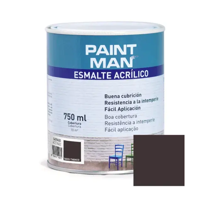 Esmalte acrílico satinado paintman tabaco 750 ml