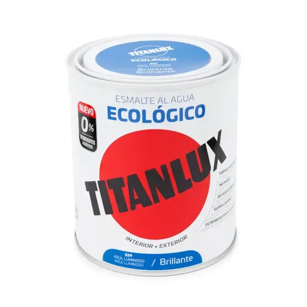 Esmalte titanlux ecológico brillante azul luminoso 750ml