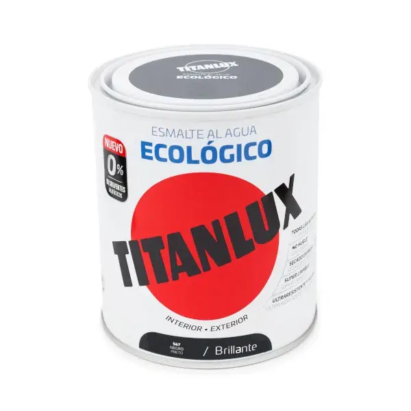 Esmalte titanlux ecológico brillante negro 750ml