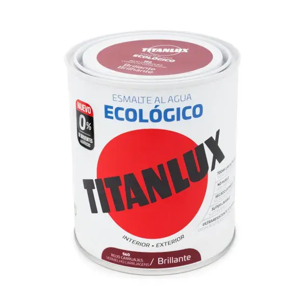 Esmalte titanlux ecológico brillante rojo carruaje 750ml